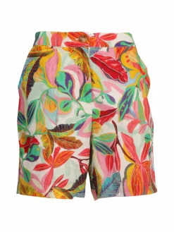 Vicci Germany Hosen*Damen Leinenshort mehrfarbig bedruckt