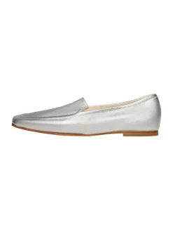 Henry Stevens Slipper*Damen Loafer – Audrey HVL silber uni