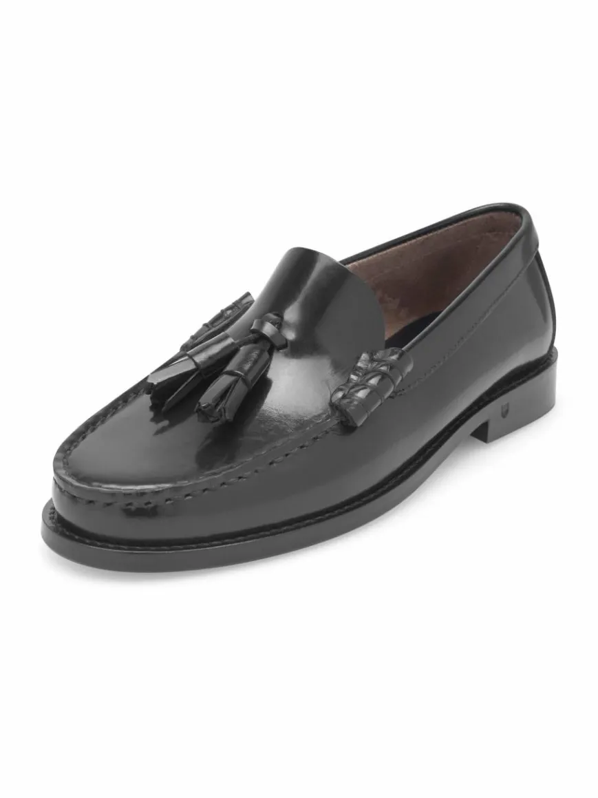 Henry Stevens Slipper*Damen Loafer – Hunter W PL schwarz uni