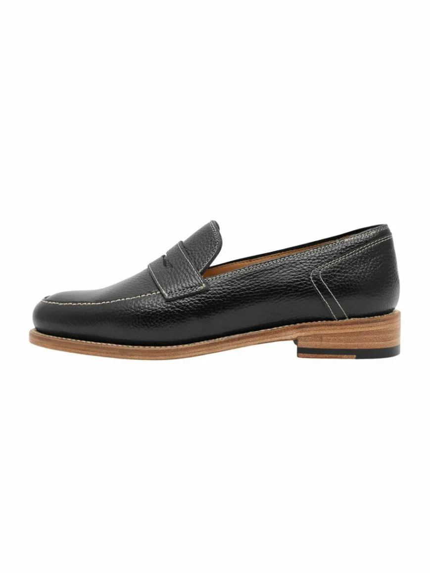 Henry Stevens Slipper*Damen Loafer – Lee PL schwarz uni
