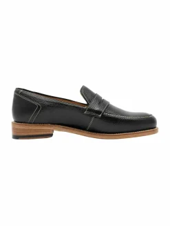 Henry Stevens Slipper*Damen Loafer – Lee PL schwarz uni