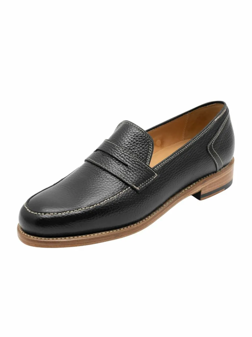 Henry Stevens Slipper*Damen Loafer – Lee PL schwarz uni