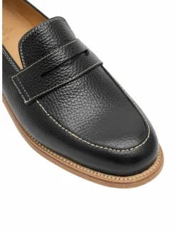 Henry Stevens Slipper*Damen Loafer – Lee PL schwarz uni