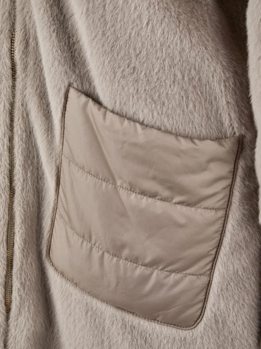 White Label Jacken & Westen*Damen Longjacke taupe uni