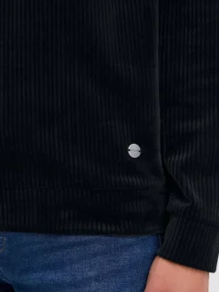 OXMO Sweatshirts & Sweatjacken*Damen Longsweatshirt - OXEBBA schwarz uni