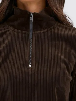 OXMO Sweatshirts & Sweatjacken*Damen Longsweatshirt - OXEBBA braun uni