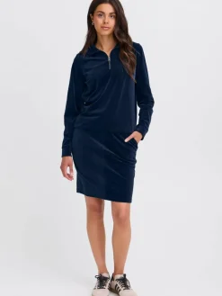 OXMO Sweatshirts & Sweatjacken*Damen Longsweatshirt - OXEBBA blau uni