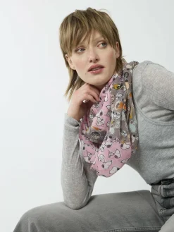 Codello Schals & Tücher*Damen Loop rosa bedruckt