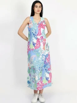 Vicci Germany Kleider*Damen Maxikleid mehrfarbig gemustert