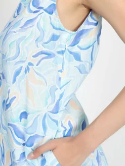 Vicci Germany Kleider*Damen Maxikleid blau bedruckt