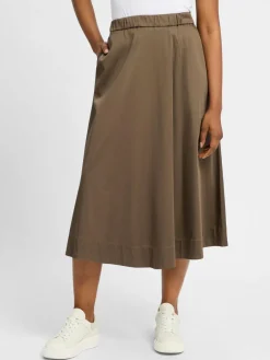 comma Röcke*Damen Maxirock khaki uni