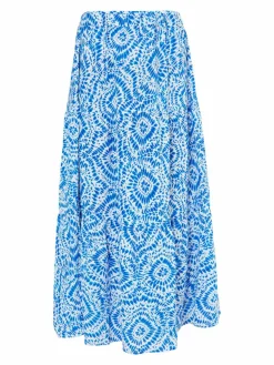 IZIA Röcke*Damen Maxirock mit Print blau uni