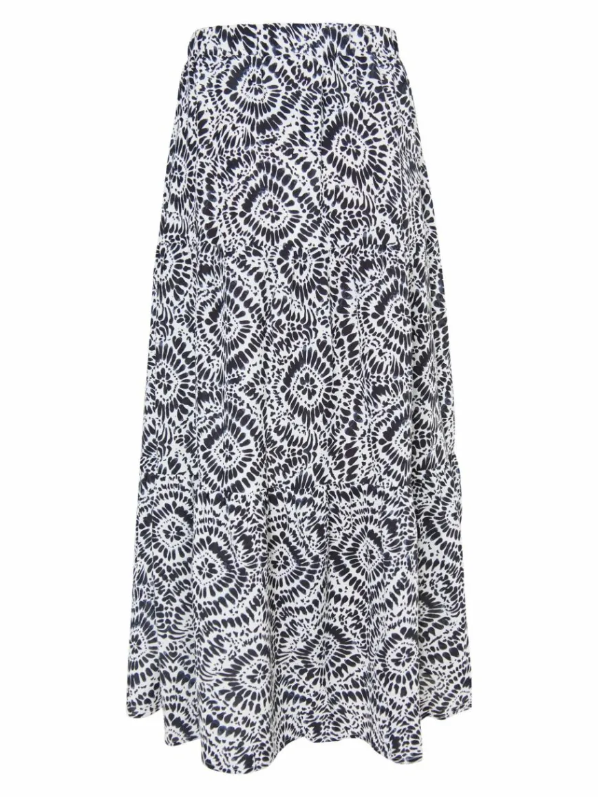 IZIA Röcke*Damen Maxirock mit Print schwarz uni