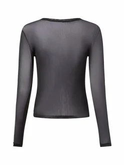 Noisy May Shirts & Tops*Damen Mesh-Langarmshirt - NMJudith schwarz uni