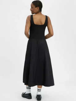 Tommy Hilfiger Kleider*Damen Midikleid schwarz uni