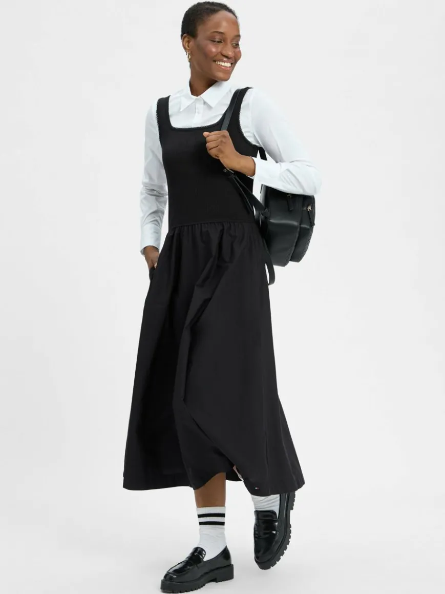 Tommy Hilfiger Kleider*Damen Midikleid schwarz uni