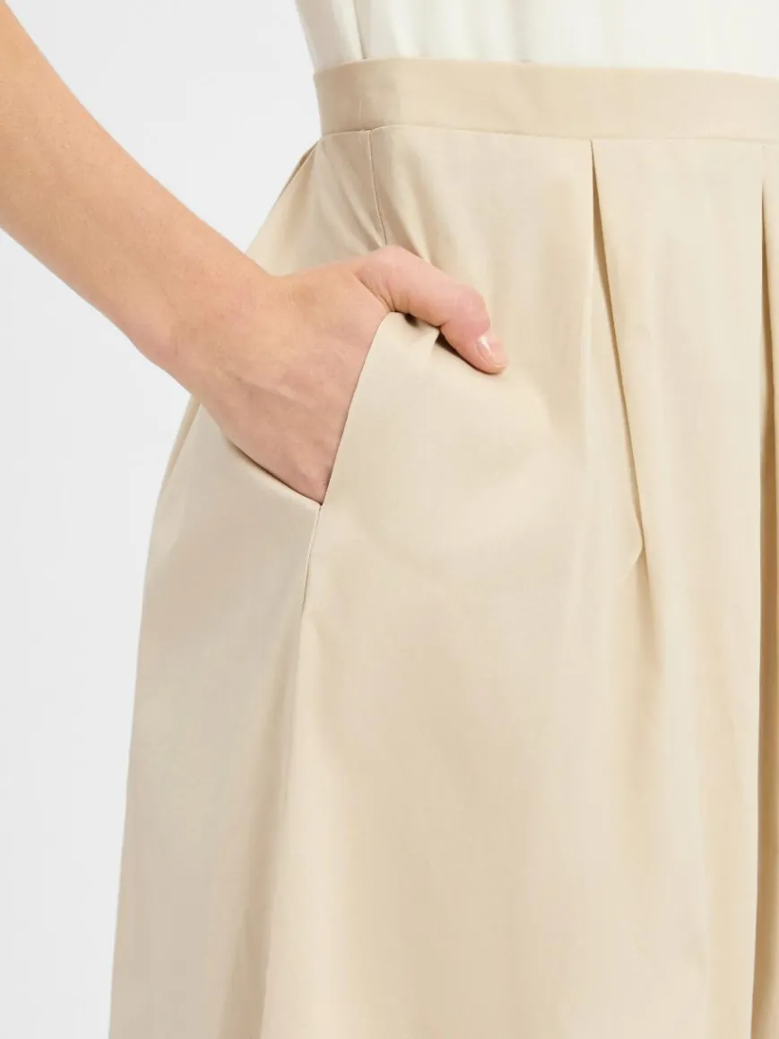 zero Kleider*Damen Midikleid ecru beige uni