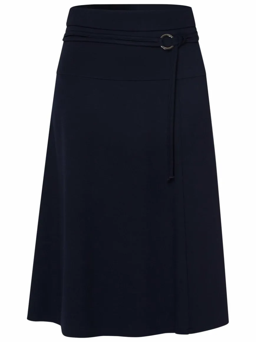 Frank Walder Röcke*Damen Midirock marine blau uni