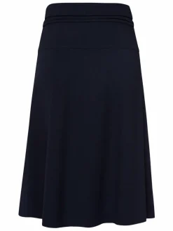 Frank Walder Röcke*Damen Midirock marine blau uni