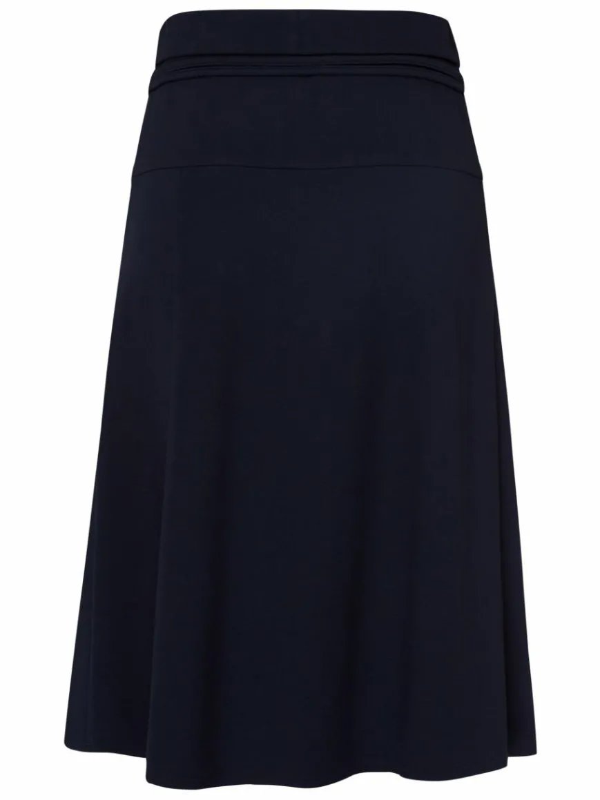 Frank Walder Röcke*Damen Midirock marine blau uni