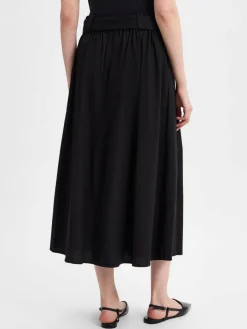 More & More Röcke*Damen Midirock schwarz uni