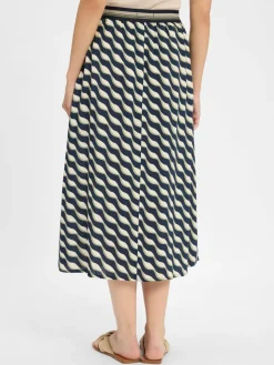 Betty Barclay Röcke*Damen Midirock marine sand gemustert