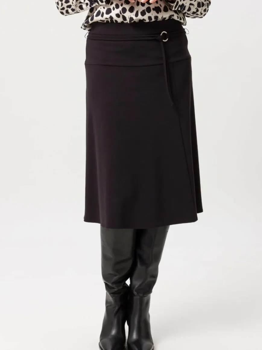 Frank Walder Röcke*Damen Midirock schwarz uni