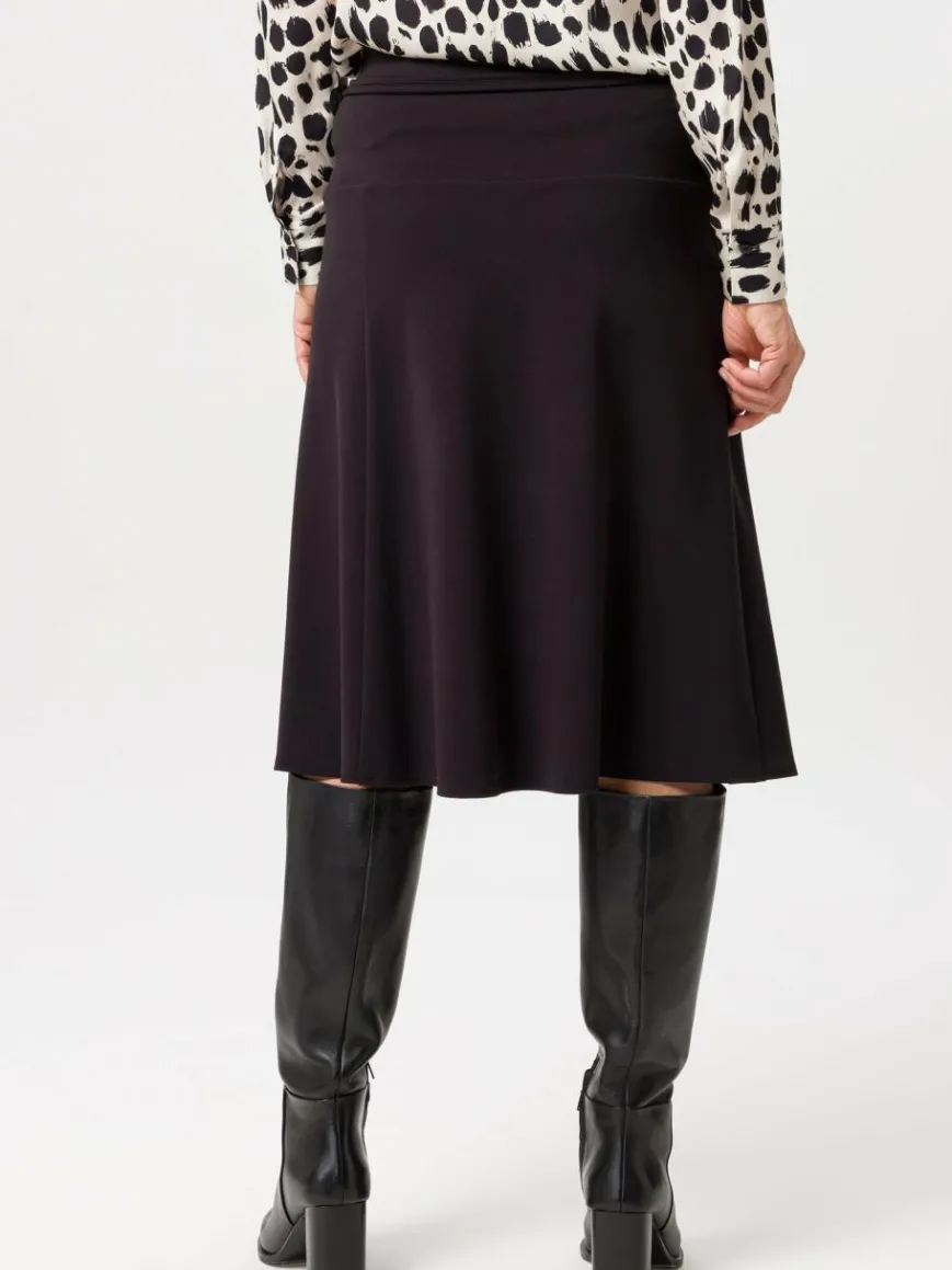 Frank Walder Röcke*Damen Midirock schwarz uni