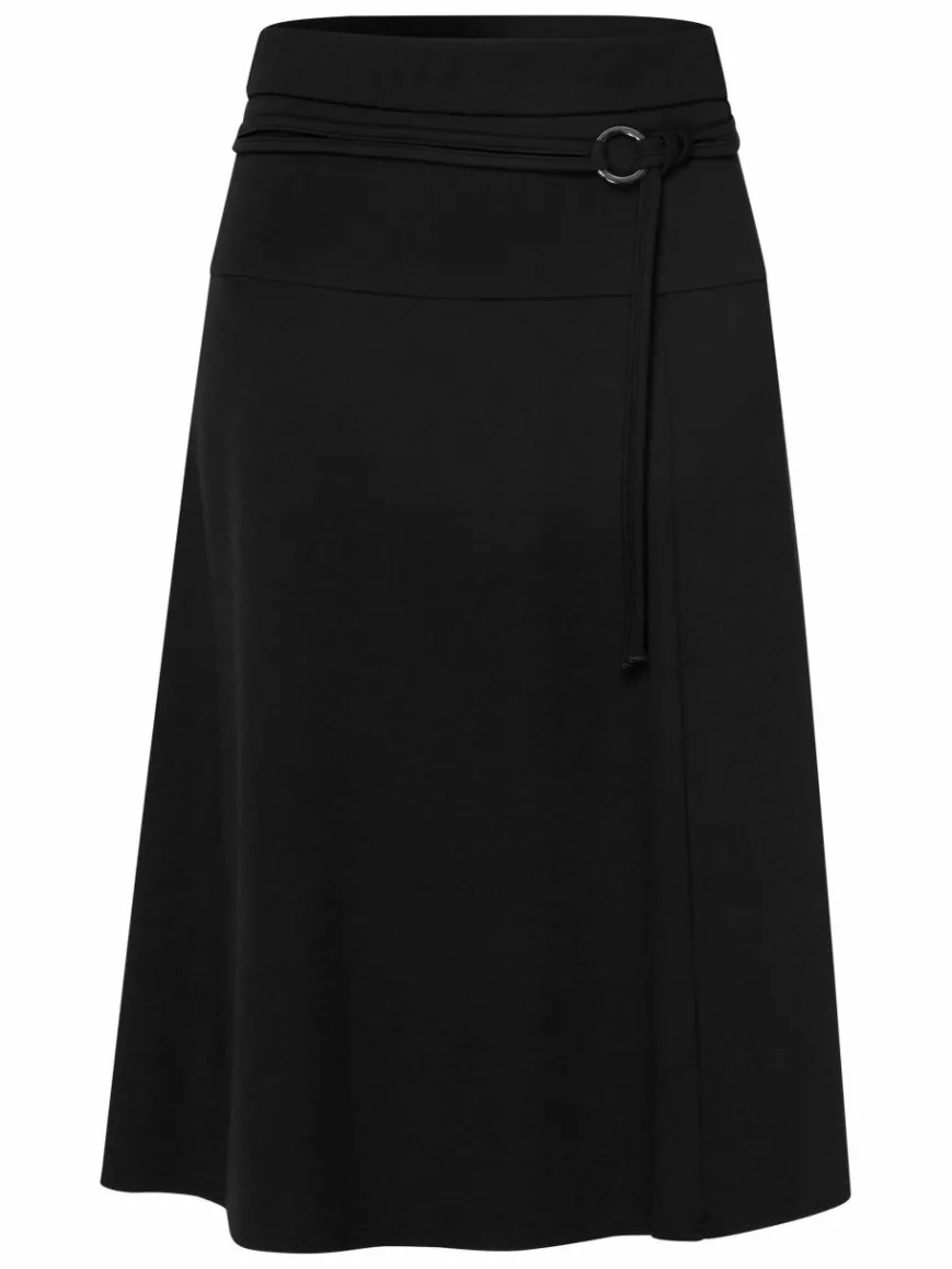 Frank Walder Röcke*Damen Midirock schwarz uni