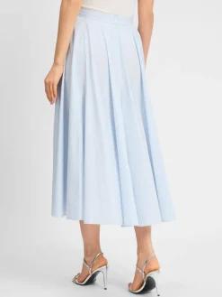 Gant Röcke*Damen Midirock hellblau weiß gestreift