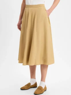 Gant Röcke*Damen Midirock - Lightweight Chino Skirt camel uni