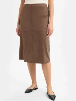 Someday Röcke*Damen Midirock - Ovelou braun uni