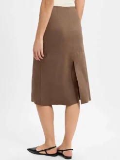Someday Röcke*Damen Midirock - Ovelou braun uni