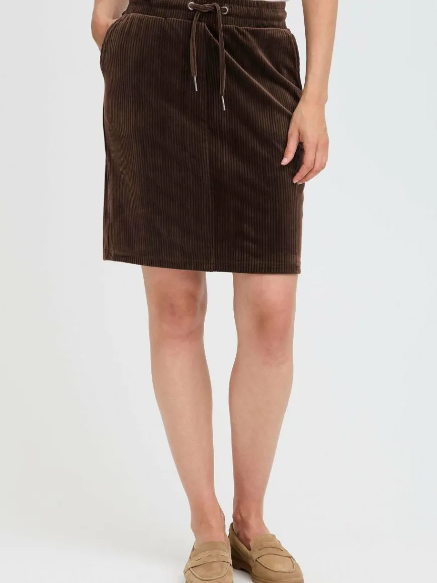 OXMO Röcke*Damen Midirock - OXEBBA braun uni