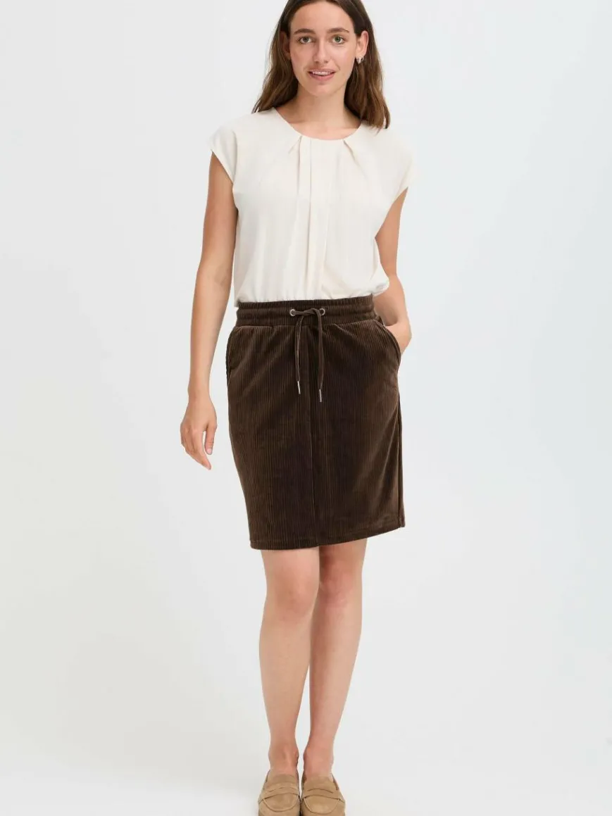 OXMO Röcke*Damen Midirock - OXEBBA braun uni