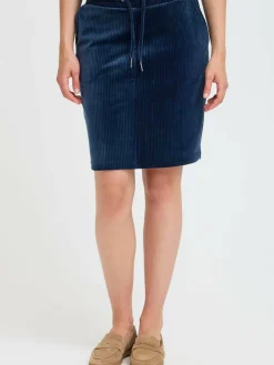 OXMO Röcke*Damen Midirock - OXEBBA blau uni