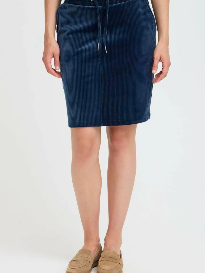 OXMO Röcke*Damen Midirock - OXEBBA blau uni