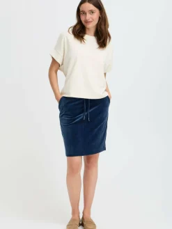 OXMO Röcke*Damen Midirock - OXEBBA blau uni