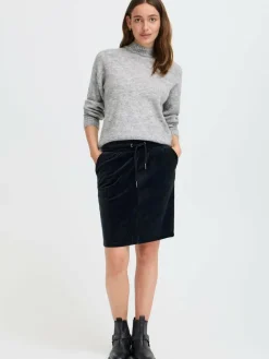 OXMO Röcke*Damen Midirock - OXEBBA schwarz uni