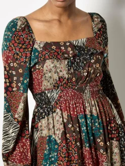 Apricot Kleider*Damen Minikleid braun gemustert