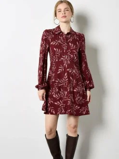 Apricot Kleider*Damen Minikleid rosenholz gemustert