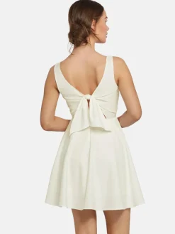 Nicowa Kleider*Damen Minikleid - OWILETTA weiß uni