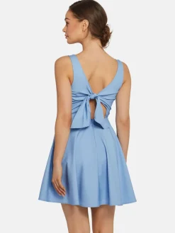 Nicowa Kleider*Damen Minikleid - OWILETTA hellblau uni