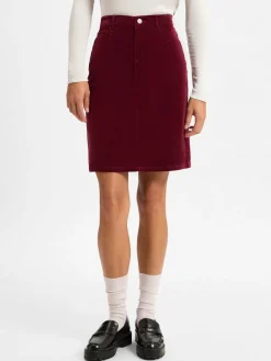 Marie Lund Röcke*Damen Minirock bordeaux uni