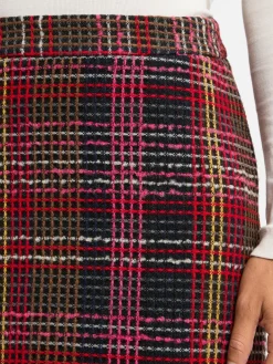 Marie Lund Röcke*Damen Minirock pink schwarz kariert