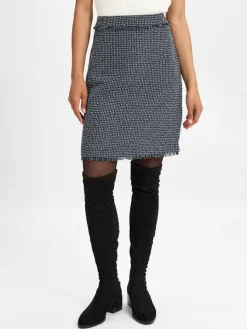 s.Oliver BLACK LABEL Röcke*Damen Minirock marine weiß gemustert