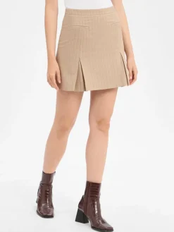 HUGO Röcke*Damen Minirock - Ramola beige gestreift