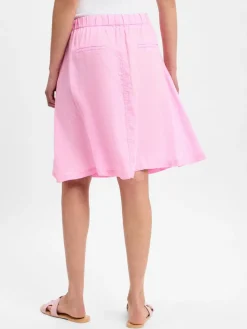 Marie Lund Röcke*Damen Minirock aus Leinen rosa uni