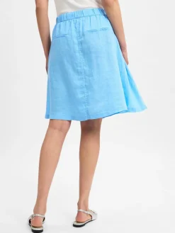 Marie Lund Röcke*Damen Minirock aus Leinen hellblau uni