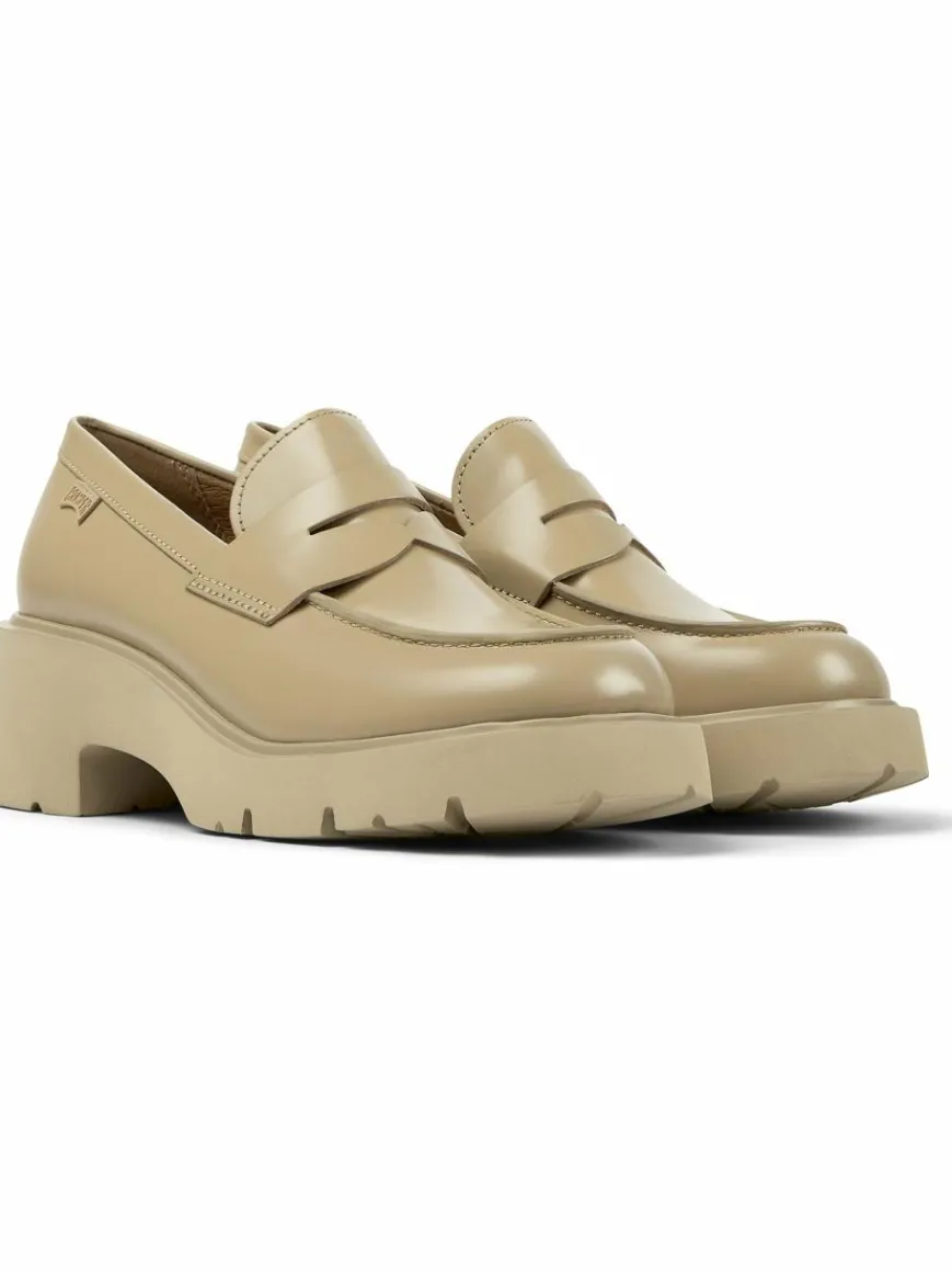 Camper Slipper*Damen Mokassins - Milah beige uni
